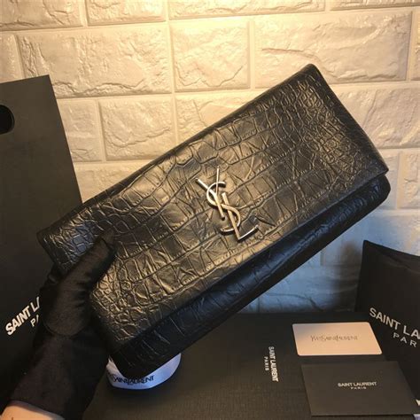 ysl crocodile clutch|saint laurent ysl pouch.